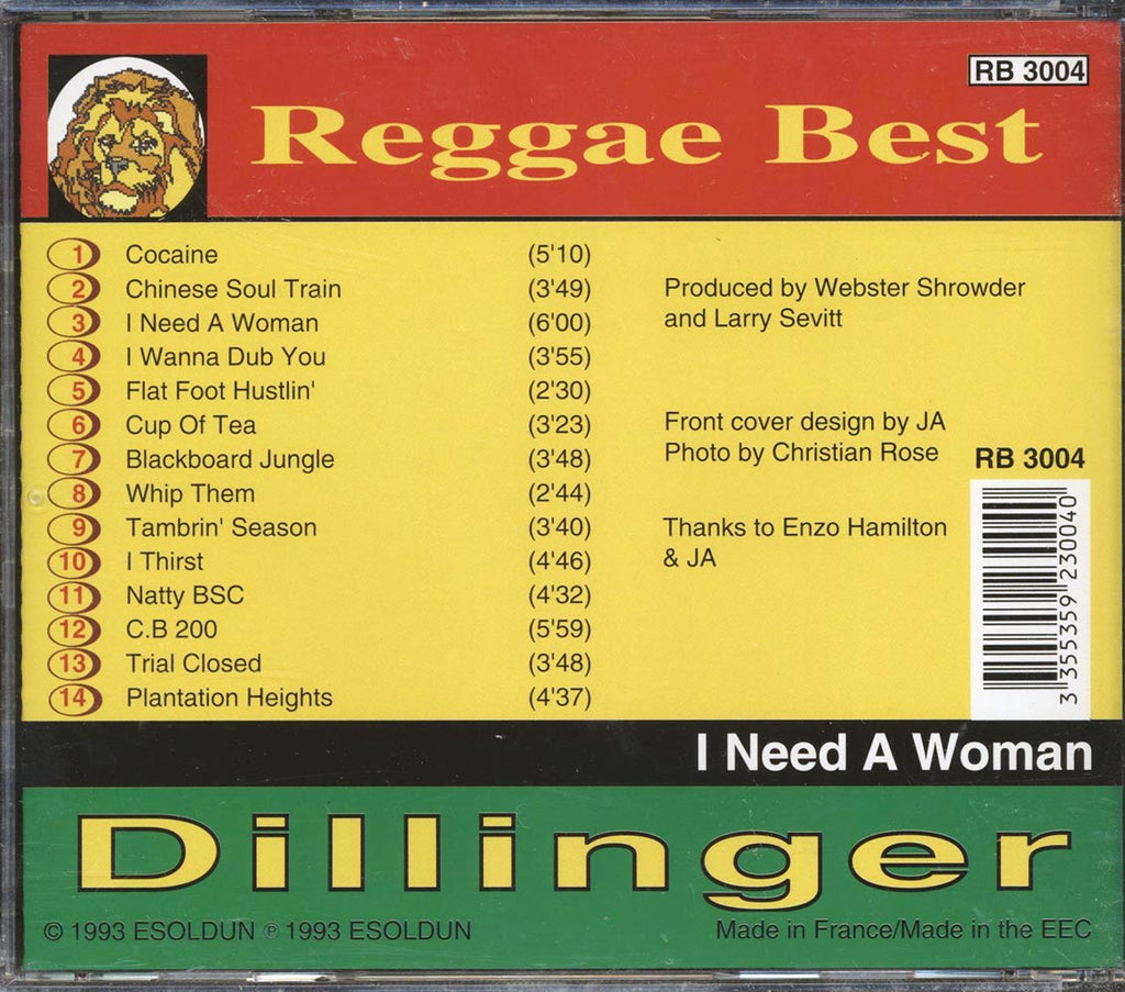 Dillinger - I Need A Woman Music CD