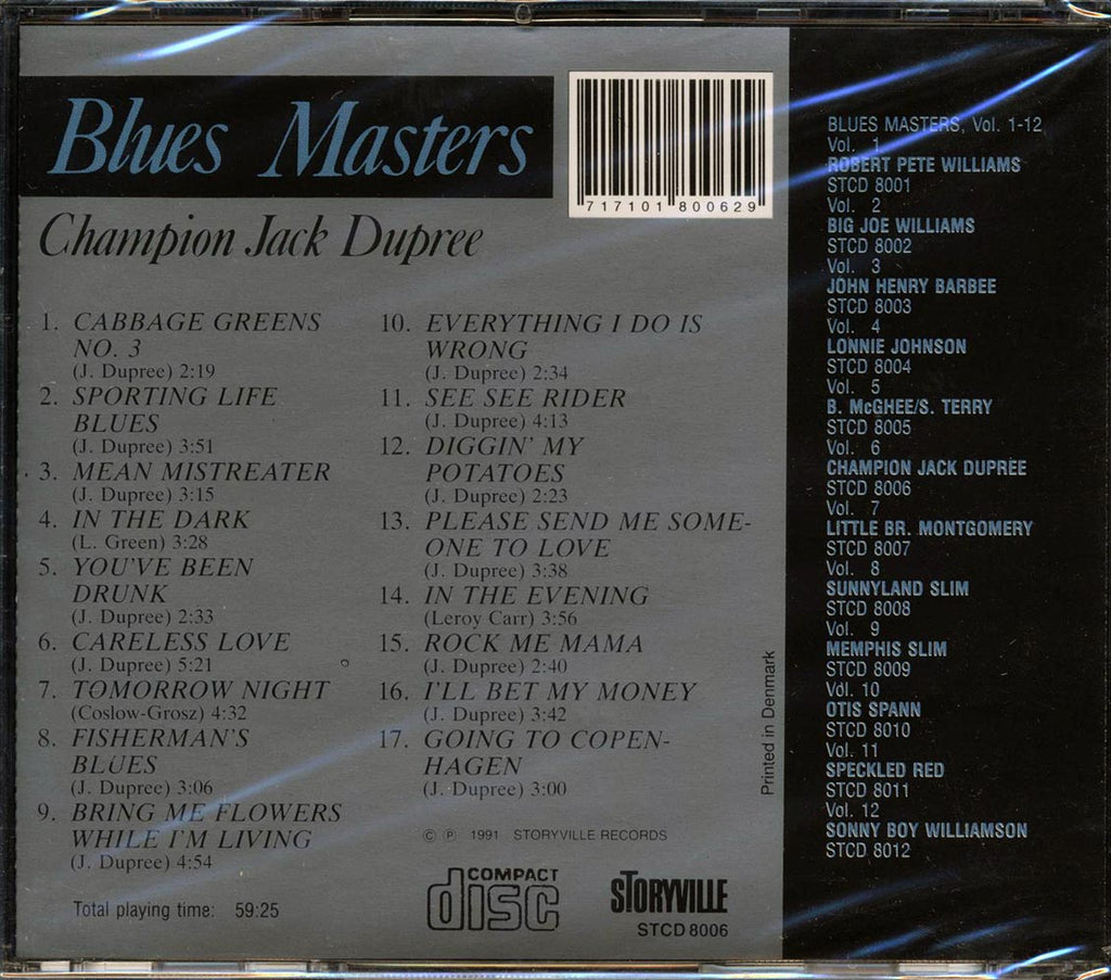 Champion Jack Dupree - Blues Masters Volume 6 Music CD