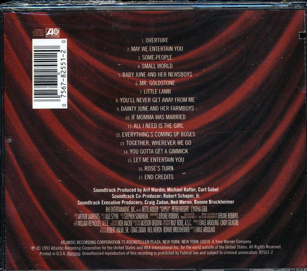Bette Midler - Gypsy (marked/ltd stock) Music CD