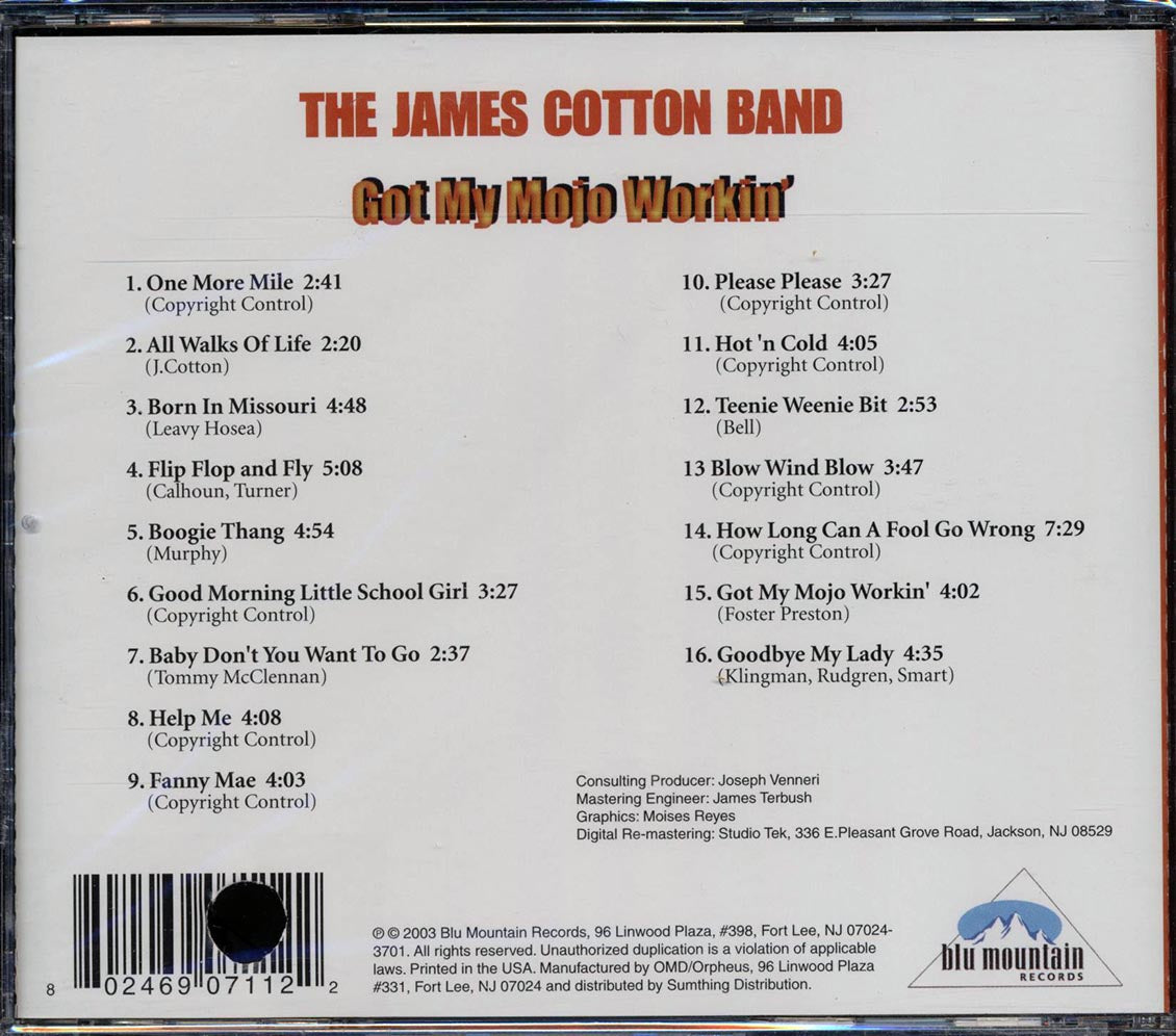 The James Cotton Band - Got My Mojo Workin' (marked/ltd stock) Music CD
