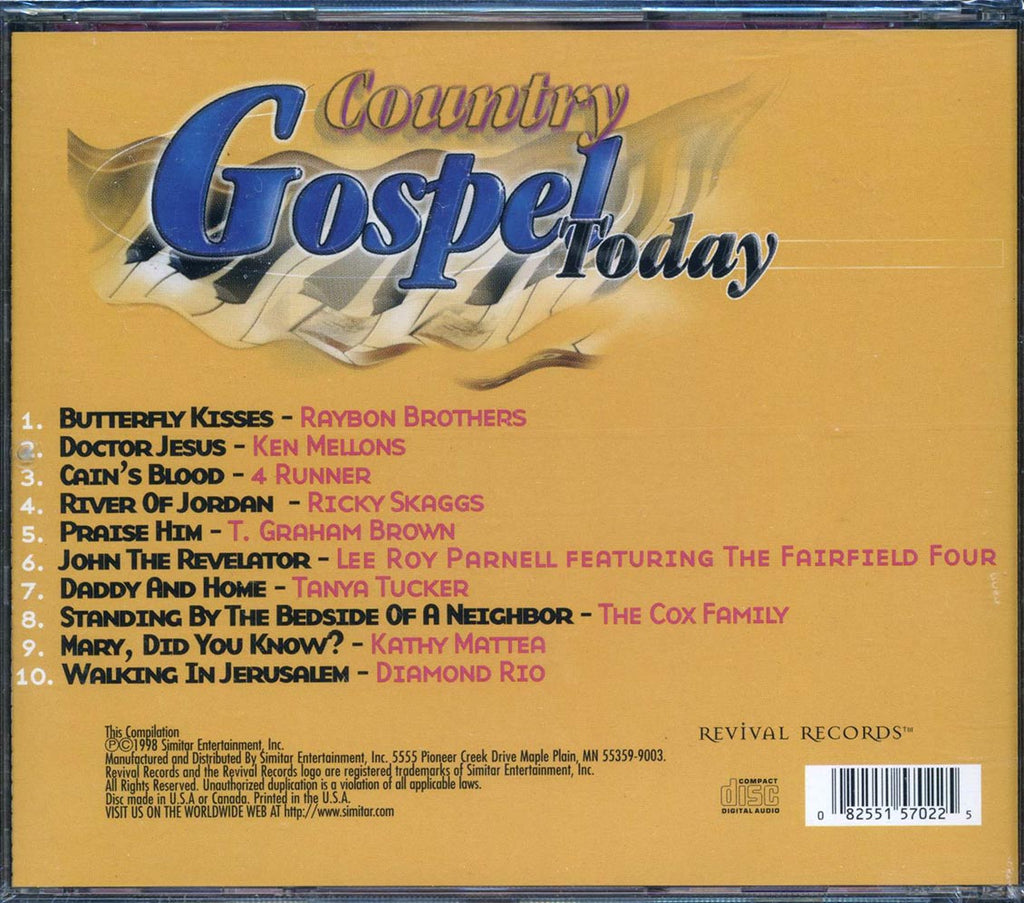 Raybon Brothers, Ken Mellons, 4 Runner, Etc. - Country Gospel Today Music CD