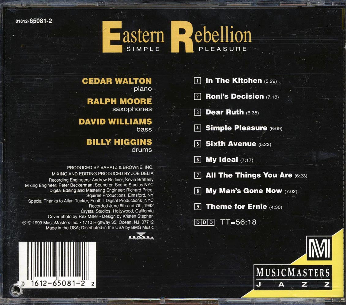 Eastern Rebellion - Simple Pleasure Music CD