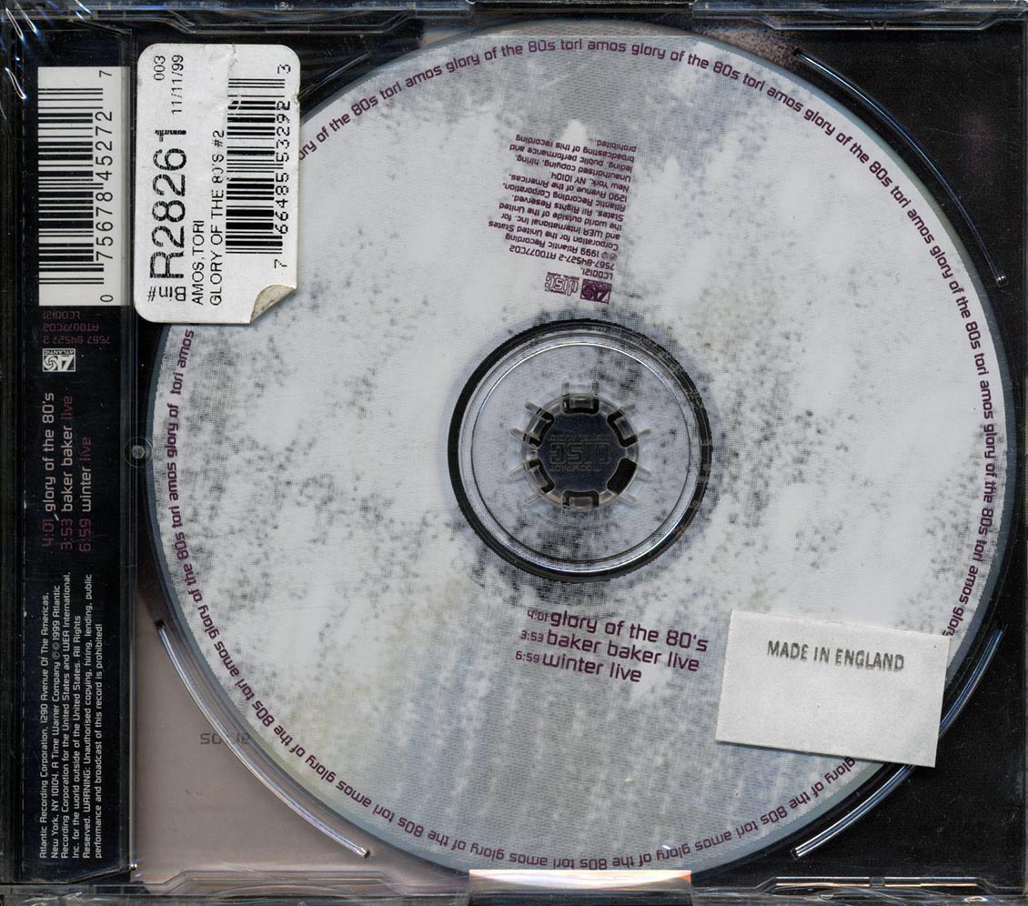 Tori Amos - Glory Of The 80's Music CD