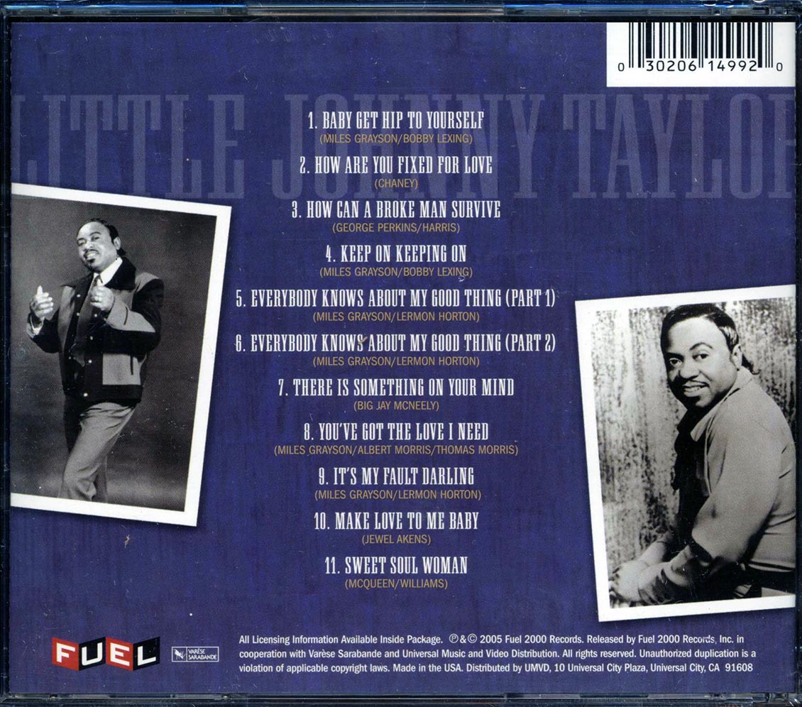 Little Johnny Taylor - Everybody Knows About My Good Thing Music CD