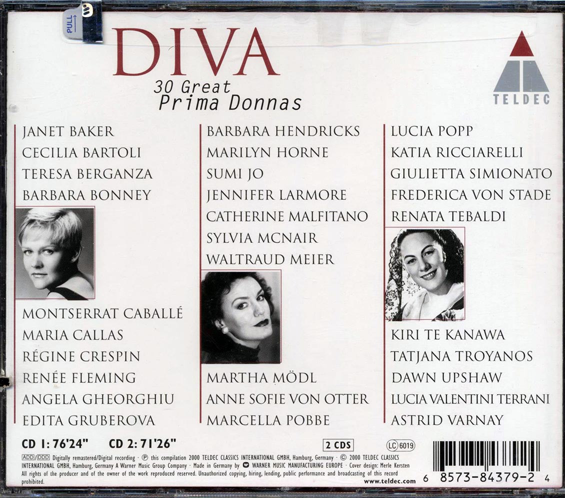 Maria Callas, Renata Tebaldi, Marcella Pobbe, Etc. - Diva: 30 Great Prima Donnas (2xCD) Music CD