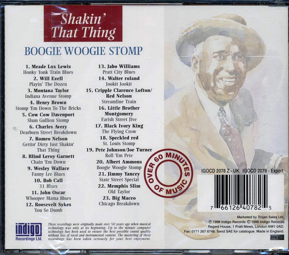 Meade Lux Lewis, Will Ezell, Montana Taylor, Etc. - Shakin' That Thing: Boogie Woogie Stomp (23 tracks) Music CD