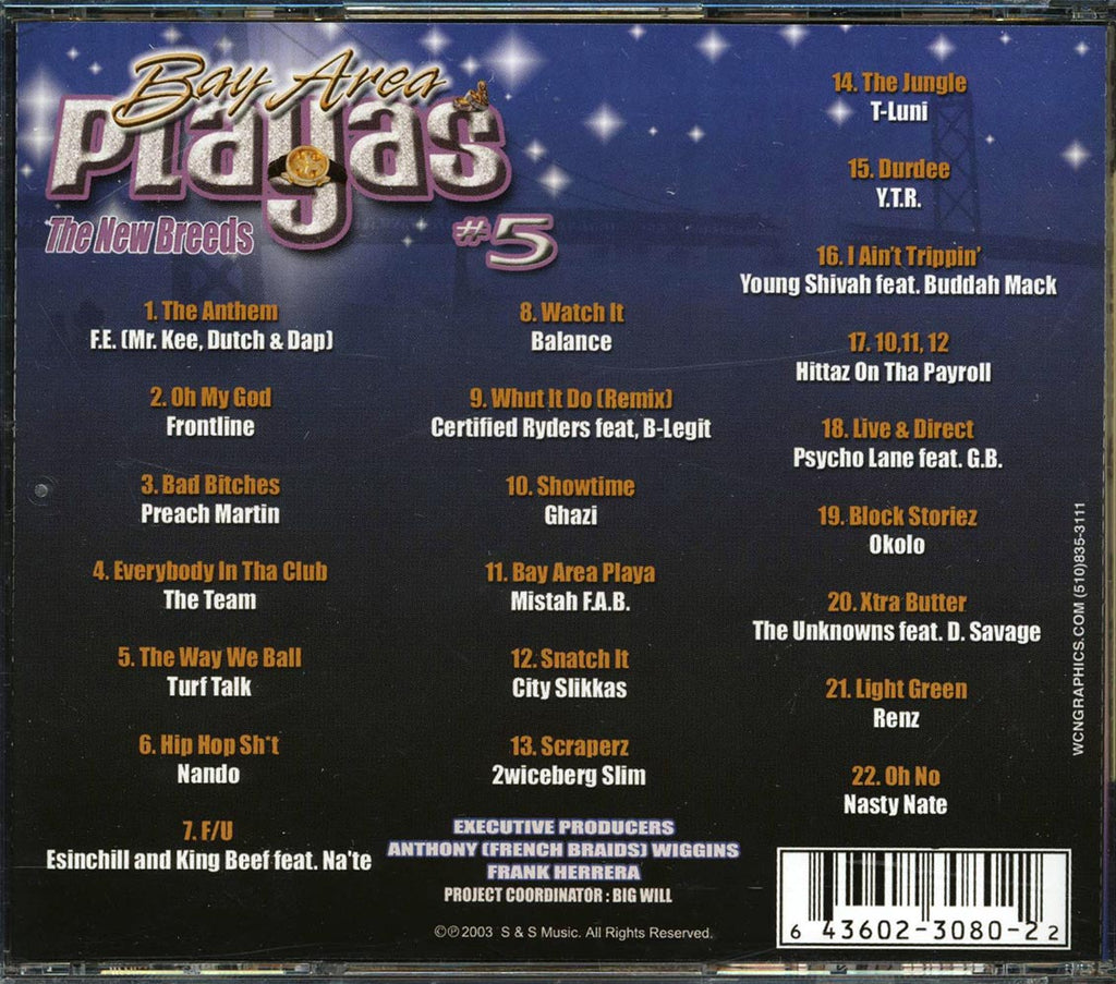 Frontline, Preach Martin, The Team, Turf Talk, Etc. - Bay Area Players #5: The New Breeds Music CD