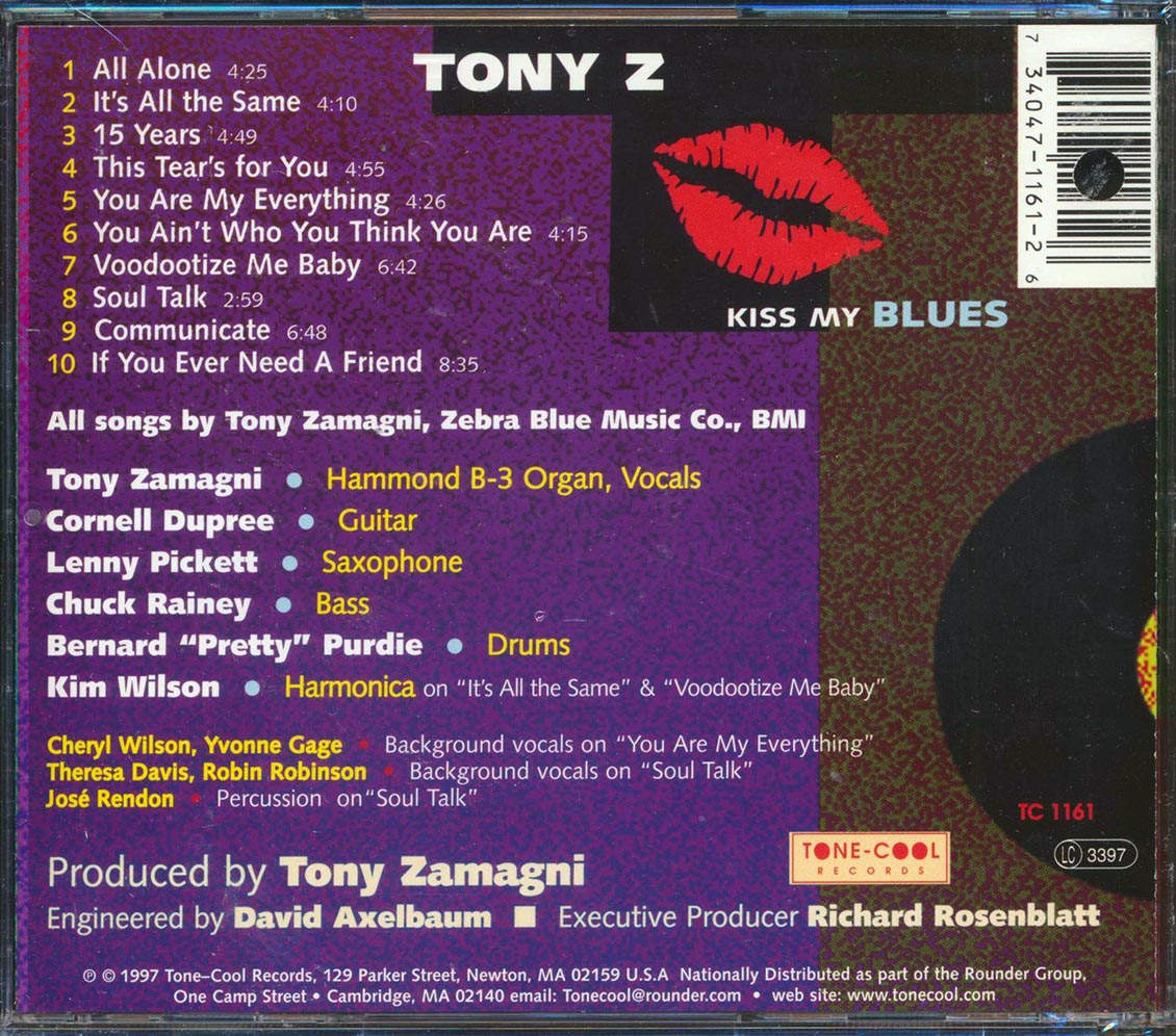 Tony Z - Kiss My Blues (marked/ltd stock) Music CD