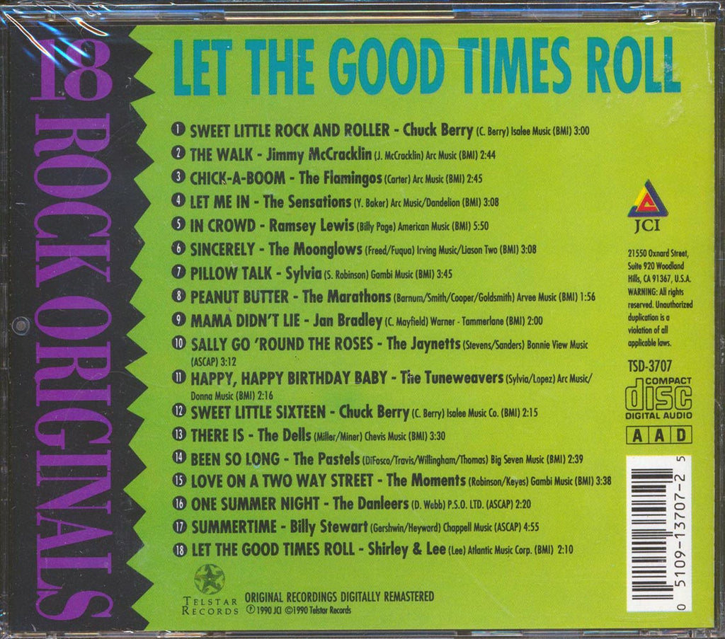 The Sensations, Chuck Berry, The Dells, Etc. - Let The Good Times Roll: 18 Rock Originals Music CD