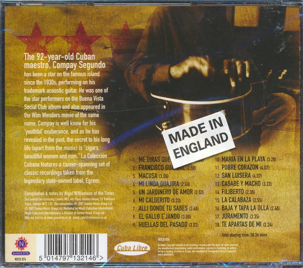 Compay Segundo - La Coleccion Cubana Music CD