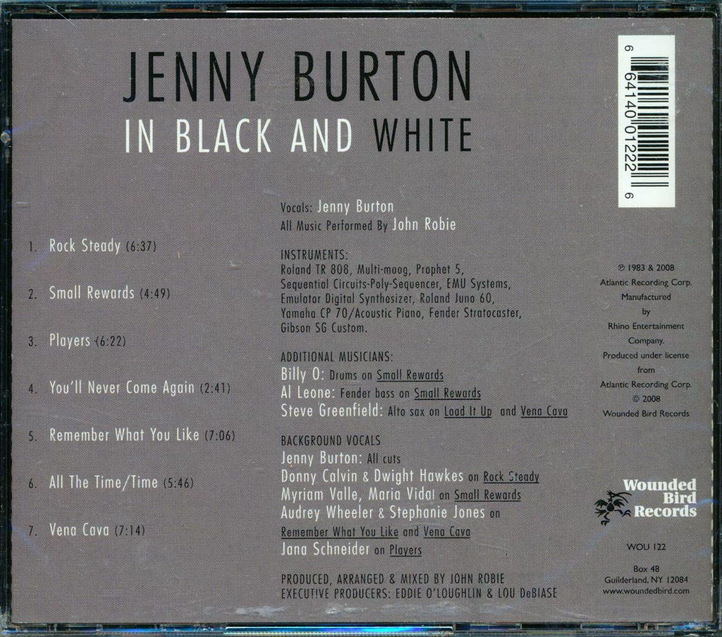 Jenny Burton - In Black And White Music CD