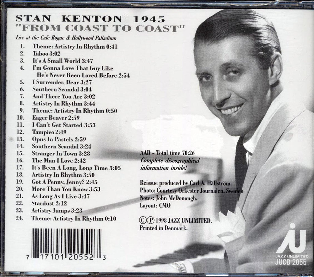 Stan Kenton - From Coast To Coast: Live At The Cafe Rouge & Hollywood Palladium 1945 Music CD