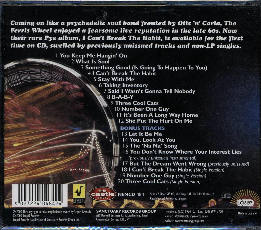 The Ferris Wheel - Can't Break The Habit (20 tracks) Music CD