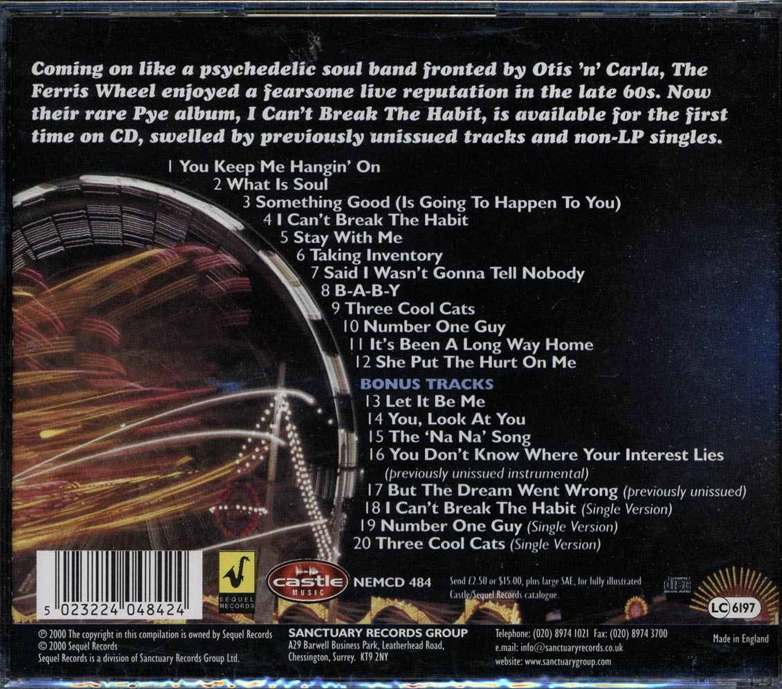 The Ferris Wheel - Can't Break The Habit (20 tracks) Music CD