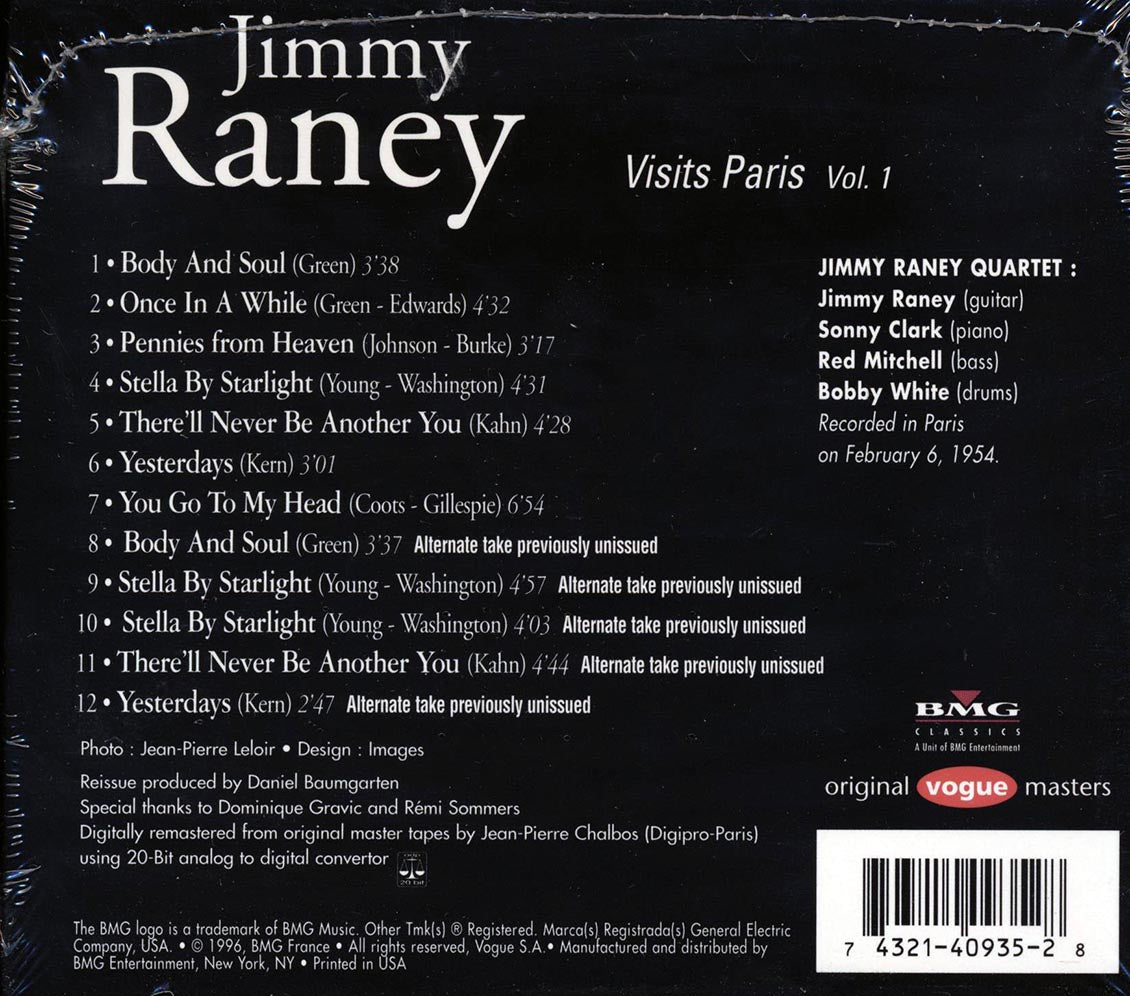 Jimmy Raney - Visits Paris Volume 1 Music CD