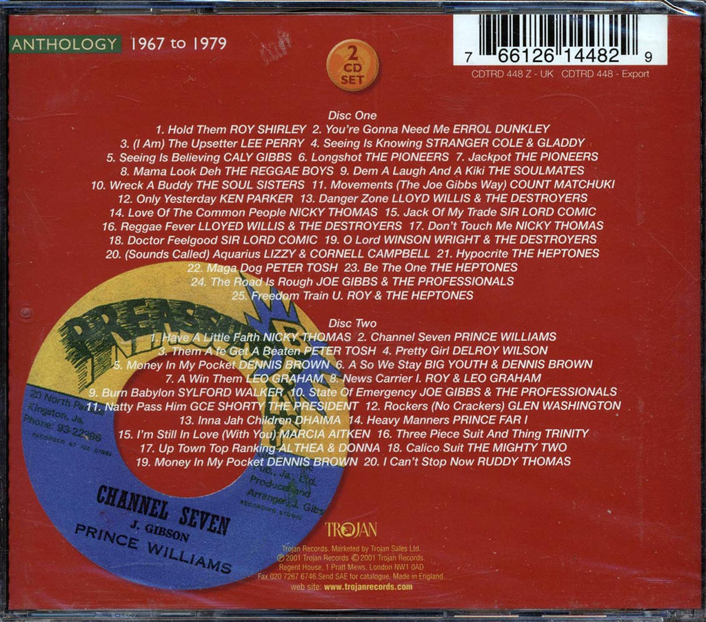 Sylford Walker, U Roy, The Pioneers, Althea & Donna, The Heptones, Etc. - Sylford Walker, U Roy, The Pioneers, Althea & Donna, The Heptones, Etc. Anthology 1967 To 1979: Love Of The Common People (45 tracks) (2xCD) Music CD