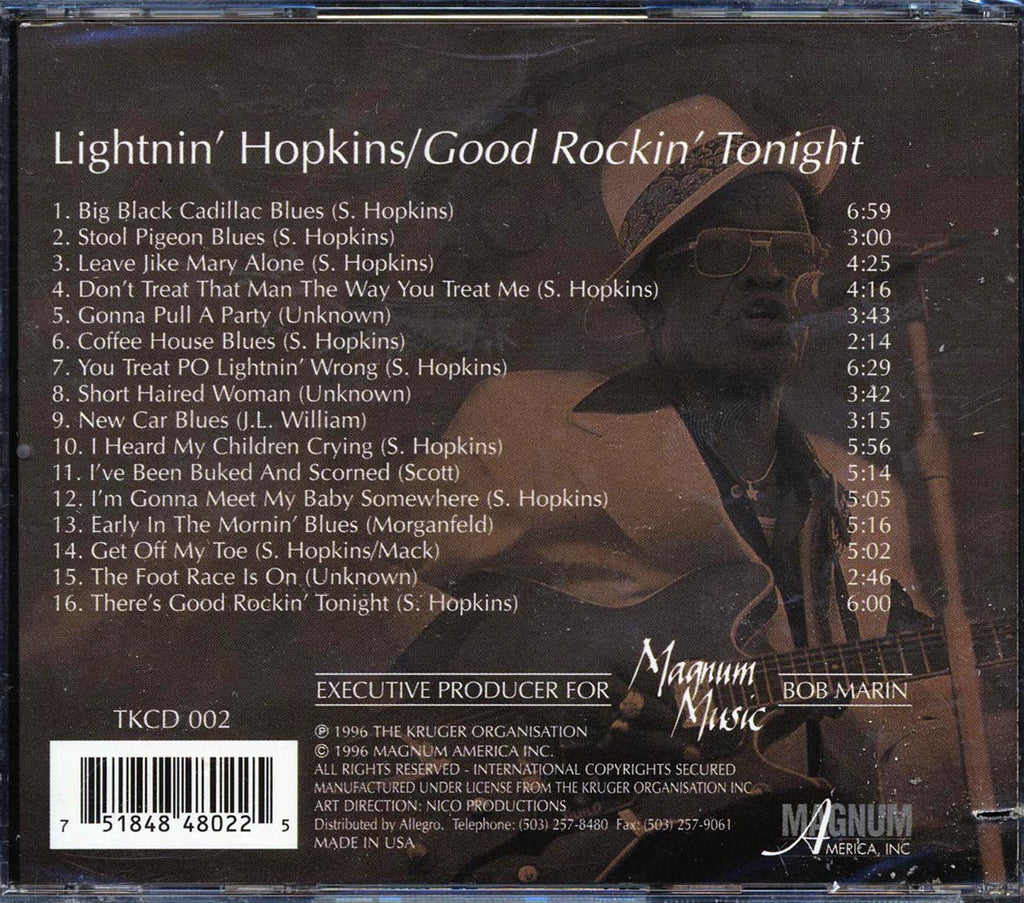 Lightnin' Hopkins - Good Rockin' Tonight (marked/ltd stock) Music CD