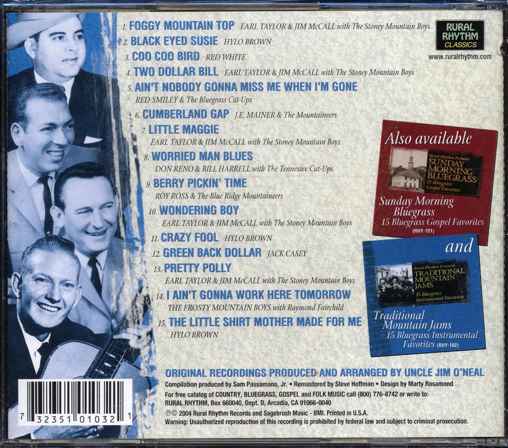 Hylo Brown, Red White, Earl Taylor, Jim McCall, Etc. - Rural Rhythm Presents Mountain Swing: 15 Traditional Bluegrass Favorites (marked/ltd stock) Music CD