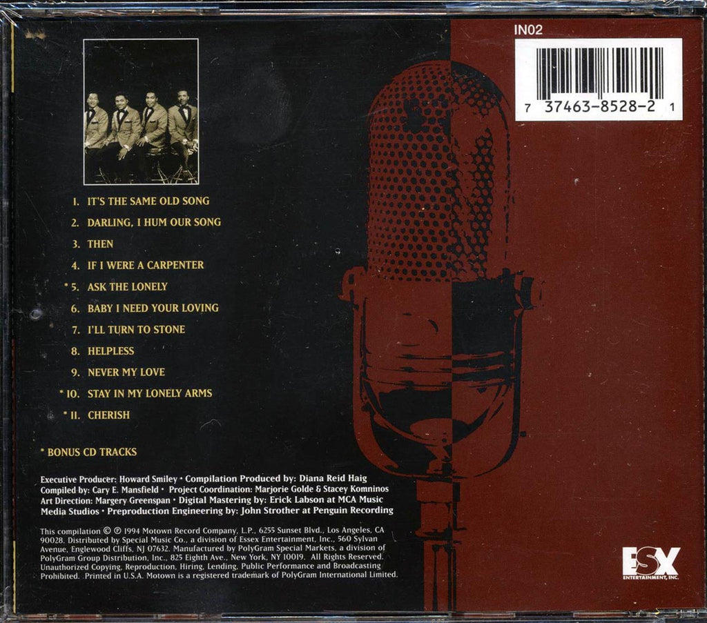 The Four Tops - It's The Same Old Song: Baby I Need Your Loving Music CD