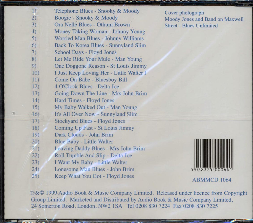 Snooky & Moody, Othum Brown, Johnny Young, Etc. - Chicago Down Home Blues Volume 1 Music CD