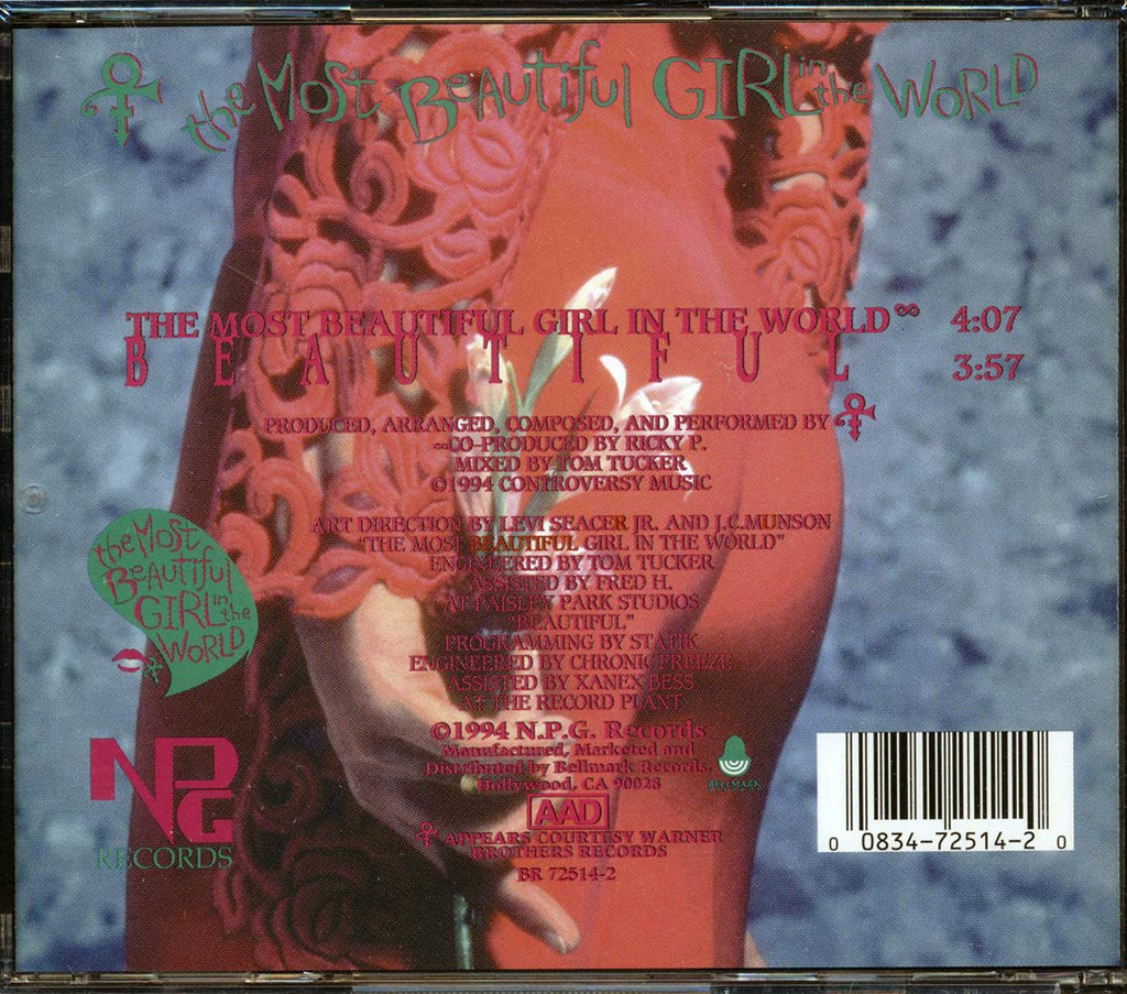 The Artist (Prince) - The Most Beautiful Girl In The World Music CD