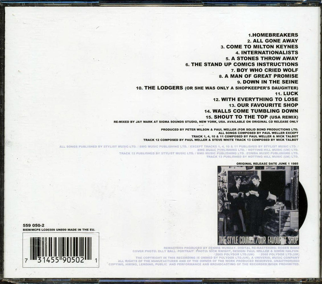 The Style Council - Our Favourite Shop Music CD