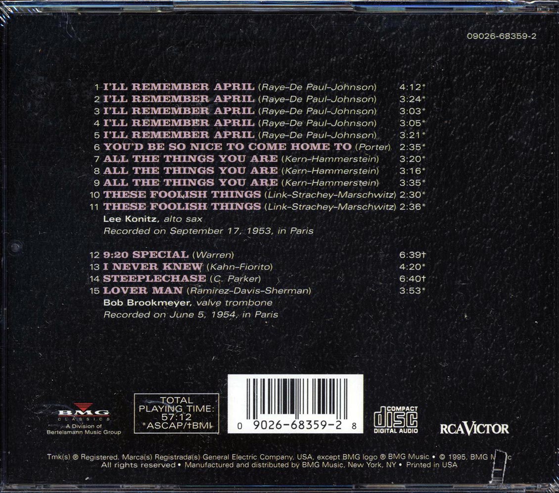 Lee Konitz, Bob Brookmeyer - In Paris (marked/ltd stock) Music CD