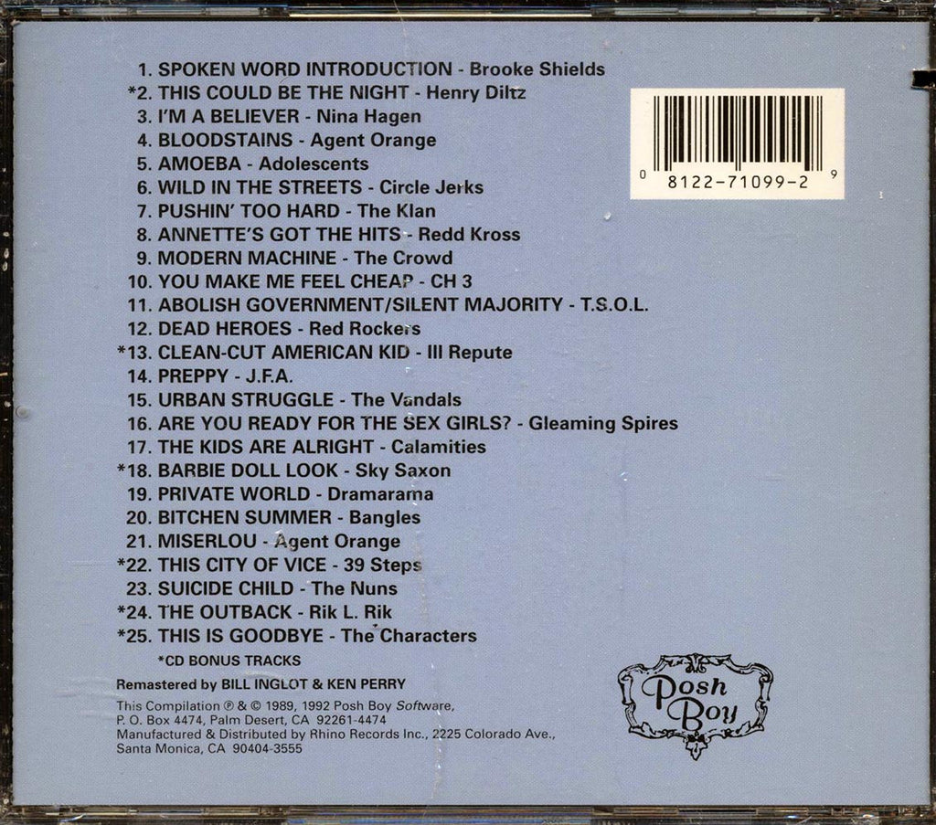 Brooke Shields, Henry Diltz, The Klan, Nina Hagen, Etc. - The Best Of Rodney On The Roq (marked/ltd stock) Music CD