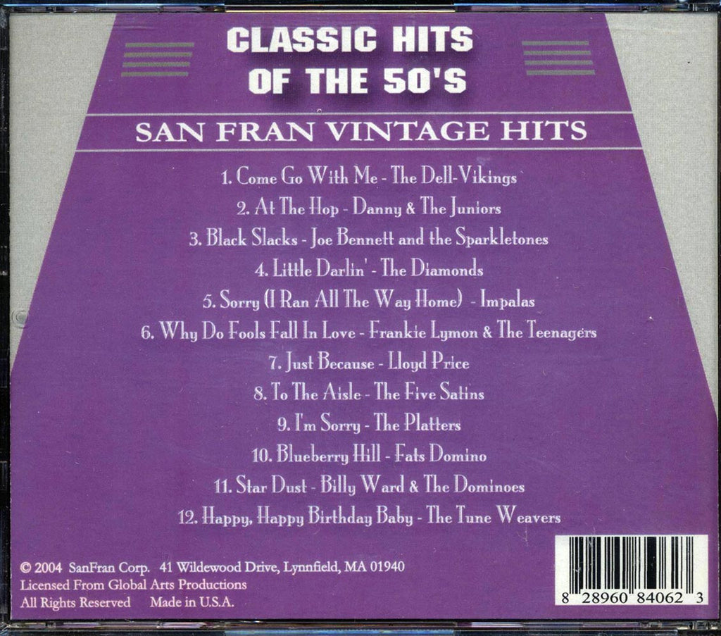 The Dell-Vikings, Danny & The Juniors, The Diamonds, Etc. - Classic Hits Of The 50's Music CD