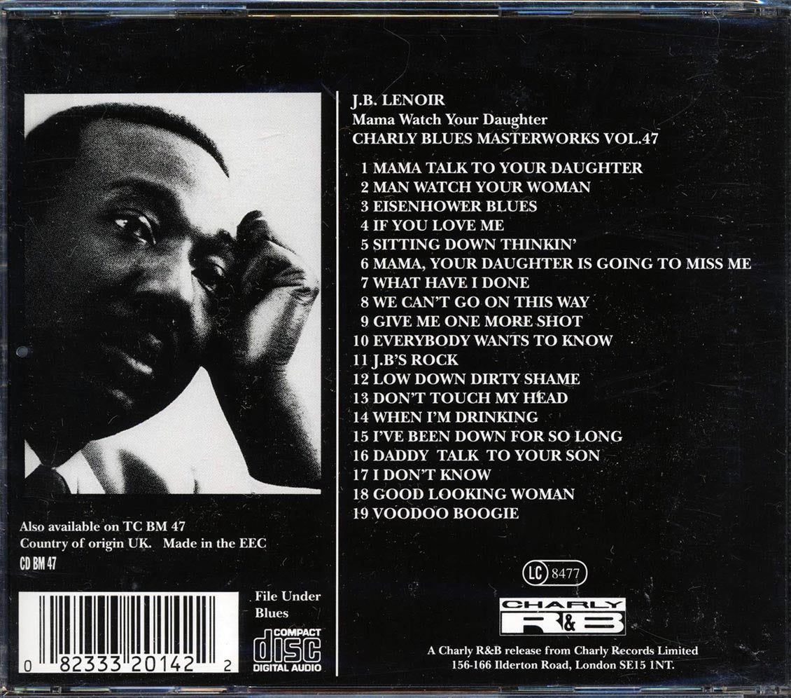 JB Lenoir - Mama Watch Your Daughter Music CD