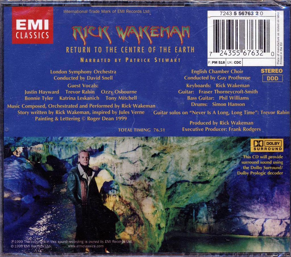 Rick Wakeman - Return To The Centre Of The Earth Music CD