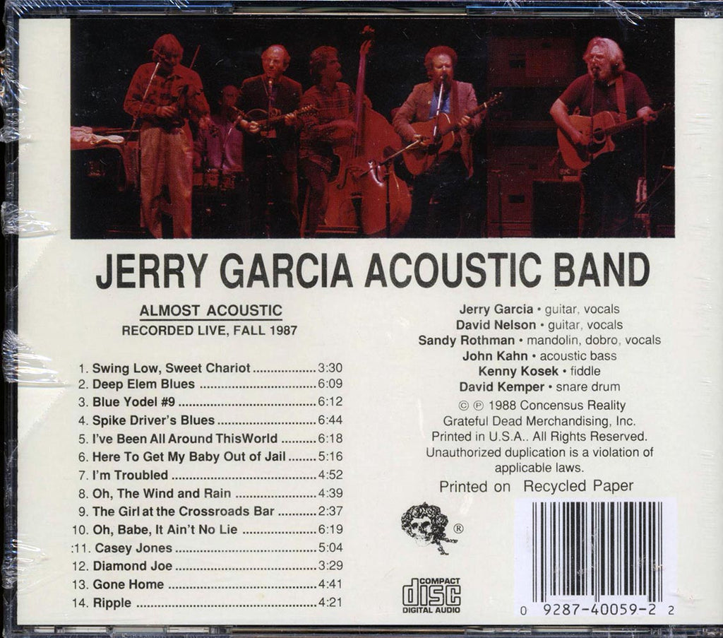 Jerry Garcia Acoustic Band - Almost Acoustic: Recorded Live Music CD