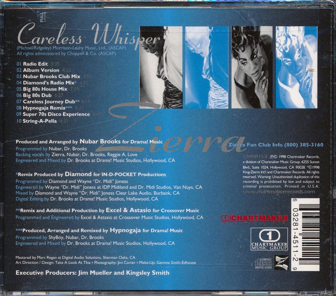 Zierra - Careless Whisper Music CD