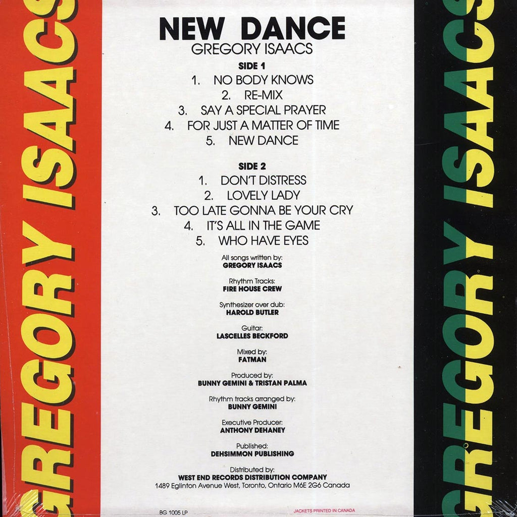 Gregory Isaacs - New Dance (orig. press) Vinyl Record