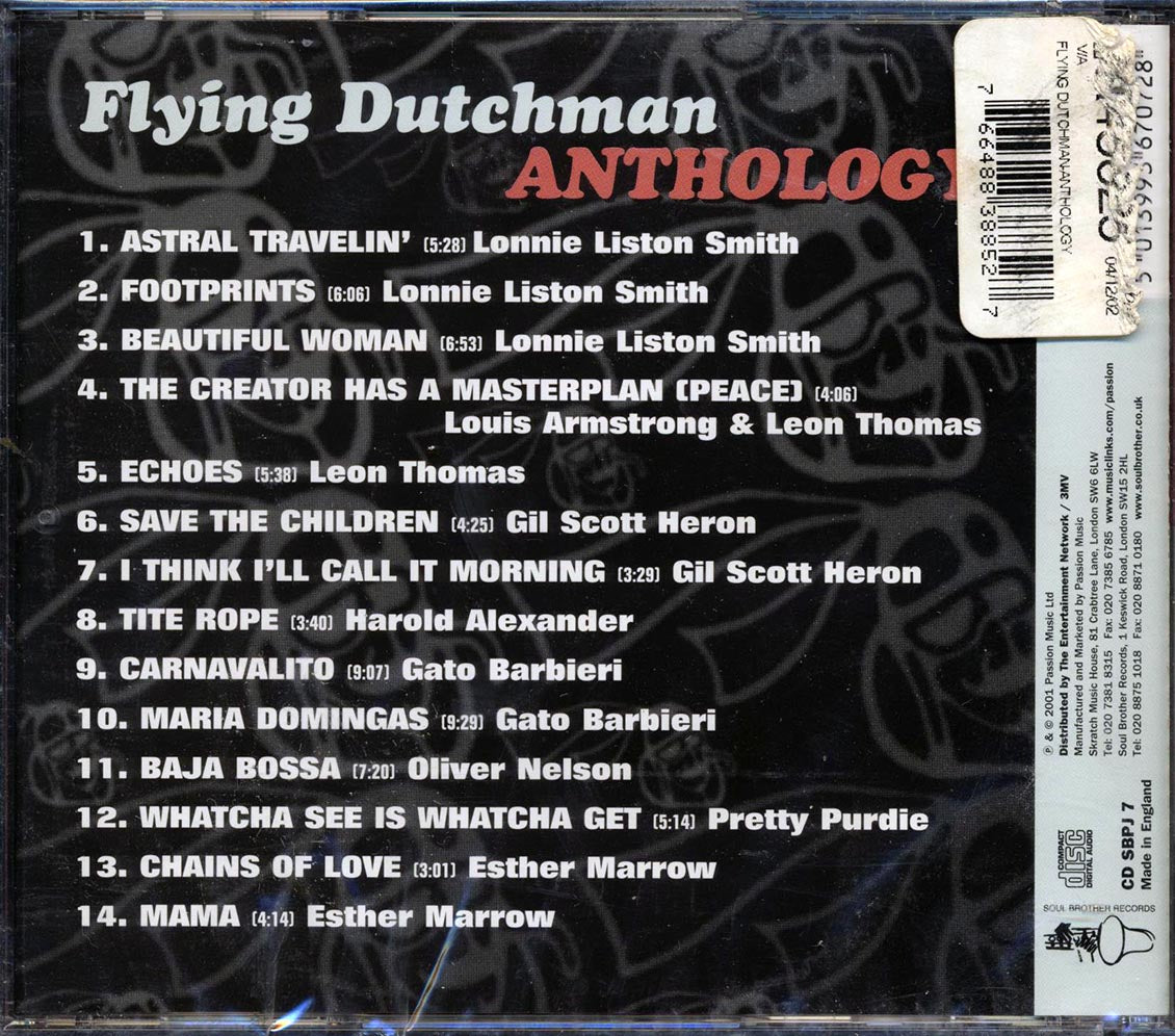 Lonnie Liston Smith, Leon Thomas, Gil Scott-Heron, Etc. - Flying Dutchman Anthology Music CD