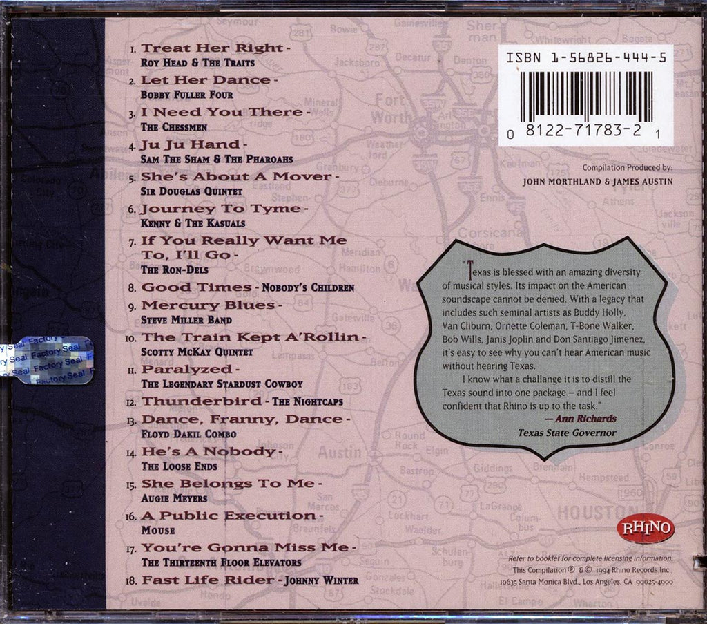 Roy Head & The Traits, Bobby Fuller Four, The Chessmen, Etc. - Texas Music Volume 3: Garage Bands & Psychedelia (marked/ltd stock) Music CD