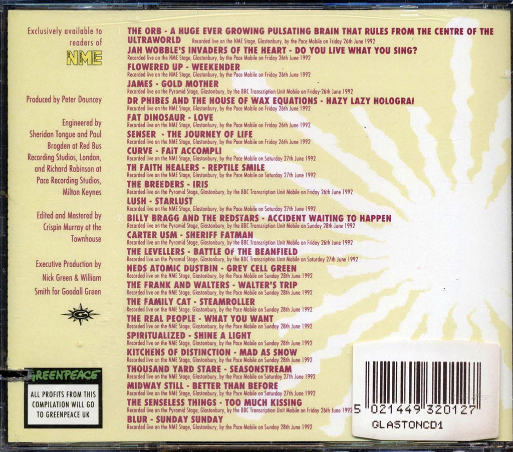 The Orb, Jah Wobble, Flowered Up, Etc. - In A Field Of Their Own: Highlights Of Glastonbury 1992 (marked/ltd stock) Music CD