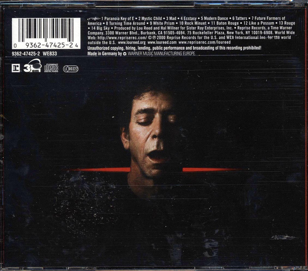 Lou Reed - Ecstasy Music CD