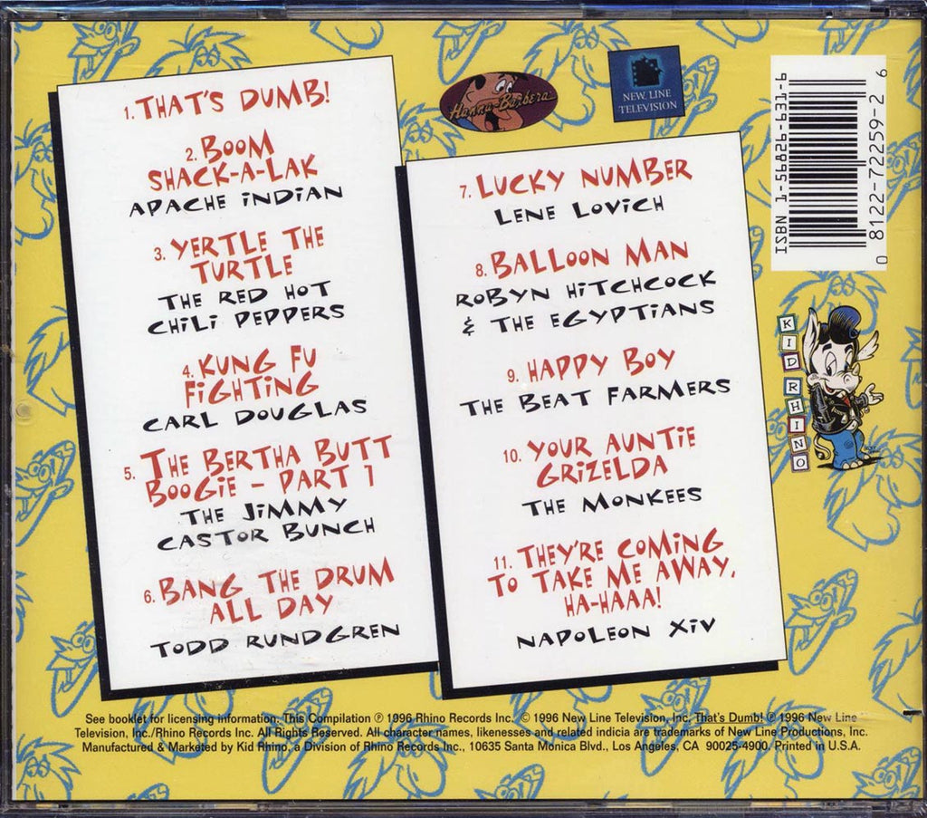 Todd Rundgren, Apache Indian, Carl Douglas, Lene Lovich, Etc. - Dumb And Dumber: Get Down, Get Dumb Music CD