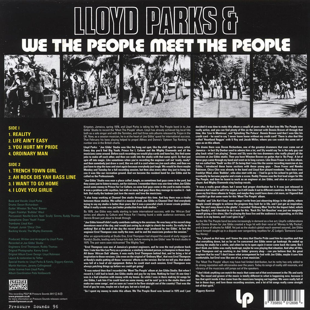 Lloyd Parks & We The People - Meet The People (2017 FIRST PRESS) Vinyl Record