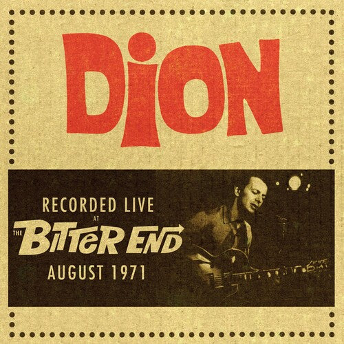 Dion - Live At The Bitter End 1971 - Music CD