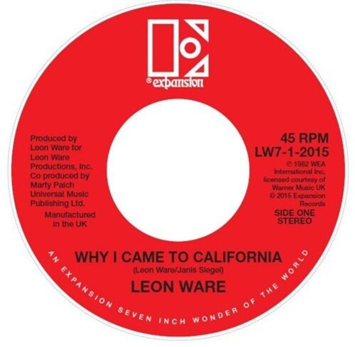 Ware,leon - Why I Came To California / Rockin' You Eternally - Vinyl Record