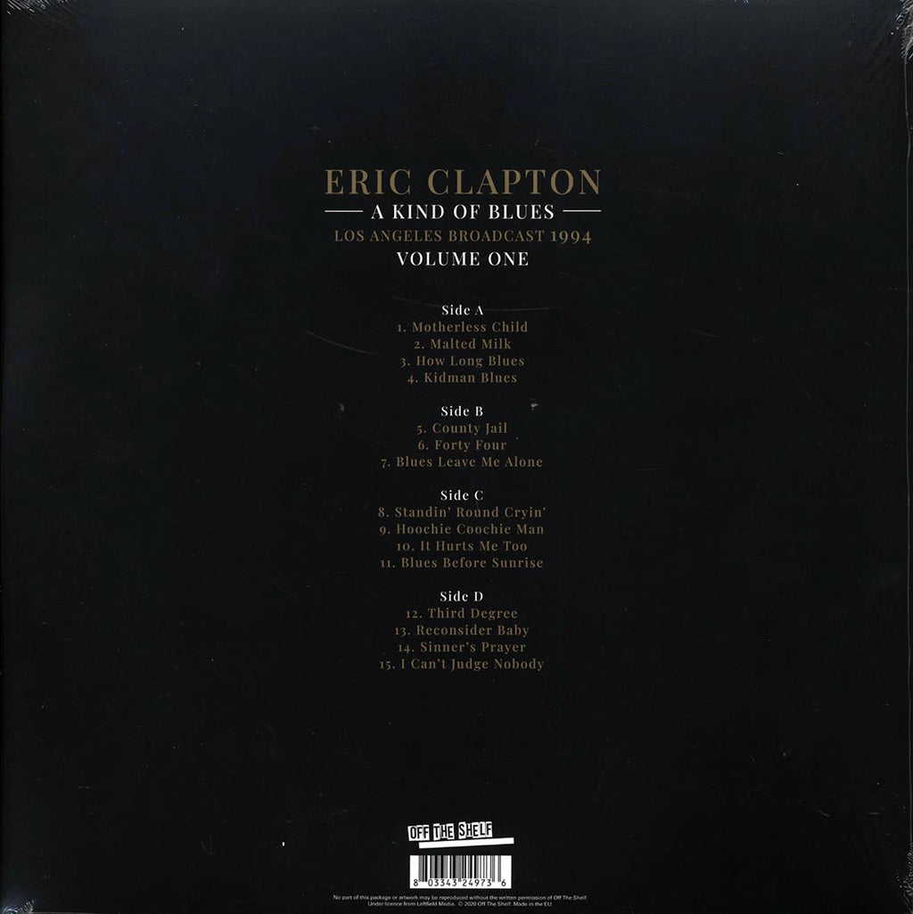 Eric Clapton - A Kind Of Blues Volume 1: Los Angeles Broadcast 1994 (2xLP) Vinyl Record