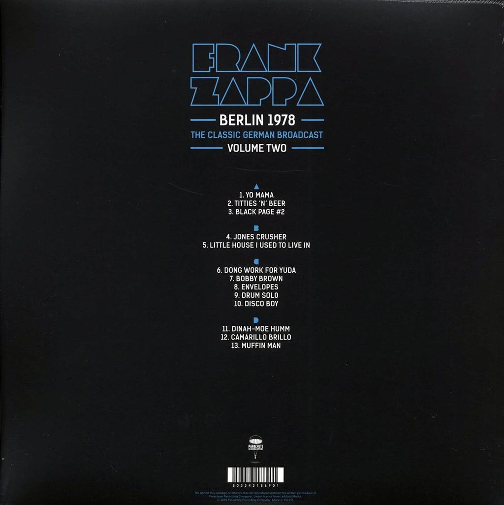 Frank Zappa - Berlin 1978 Volume 2: The Classic German Broadcast (2xLP) Vinyl Record