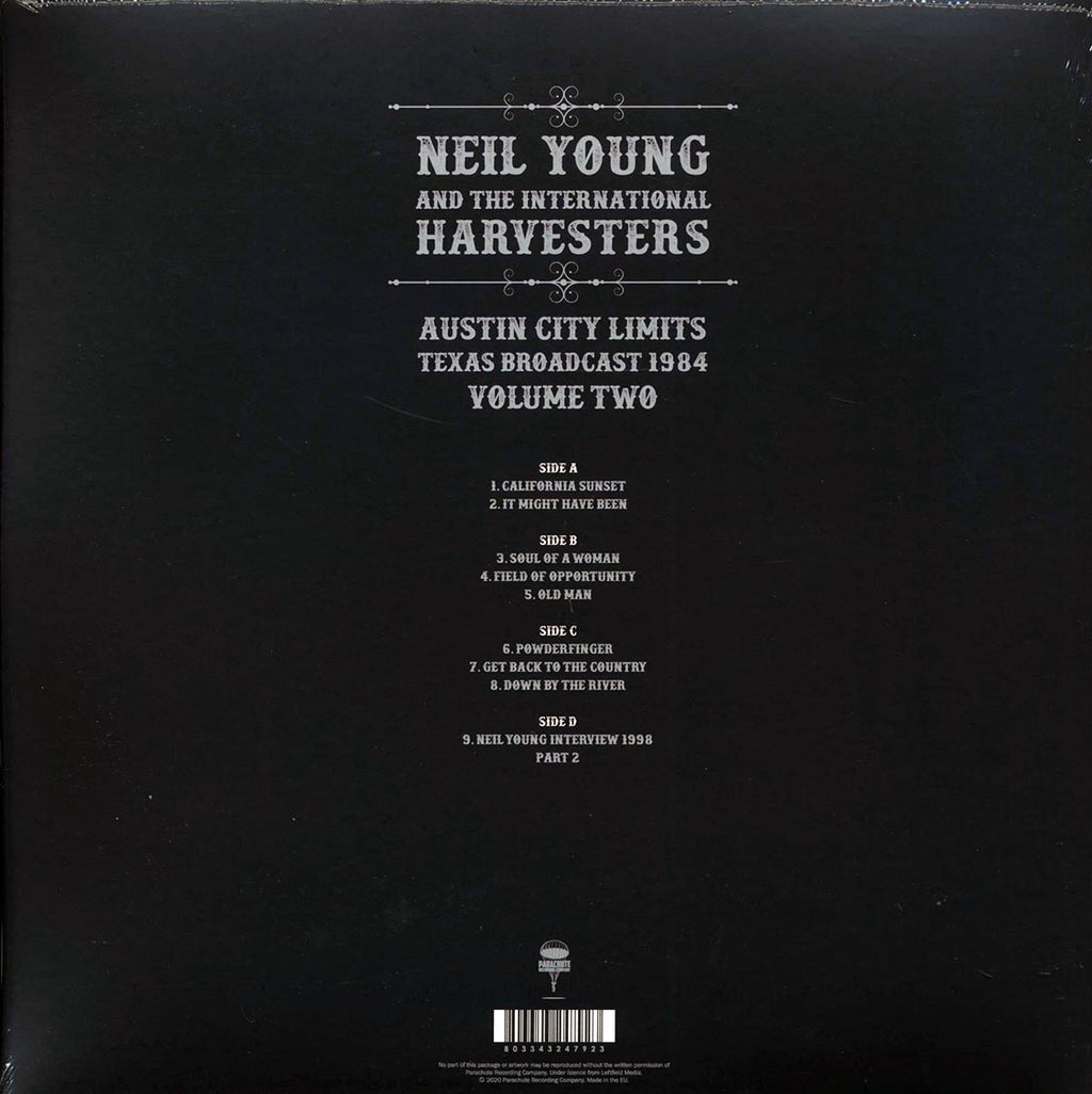 Neil Young & The International Harvesters - Austin City Limits Volume 2: Texas Broadcast 1984 (2xLP) Vinyl Record