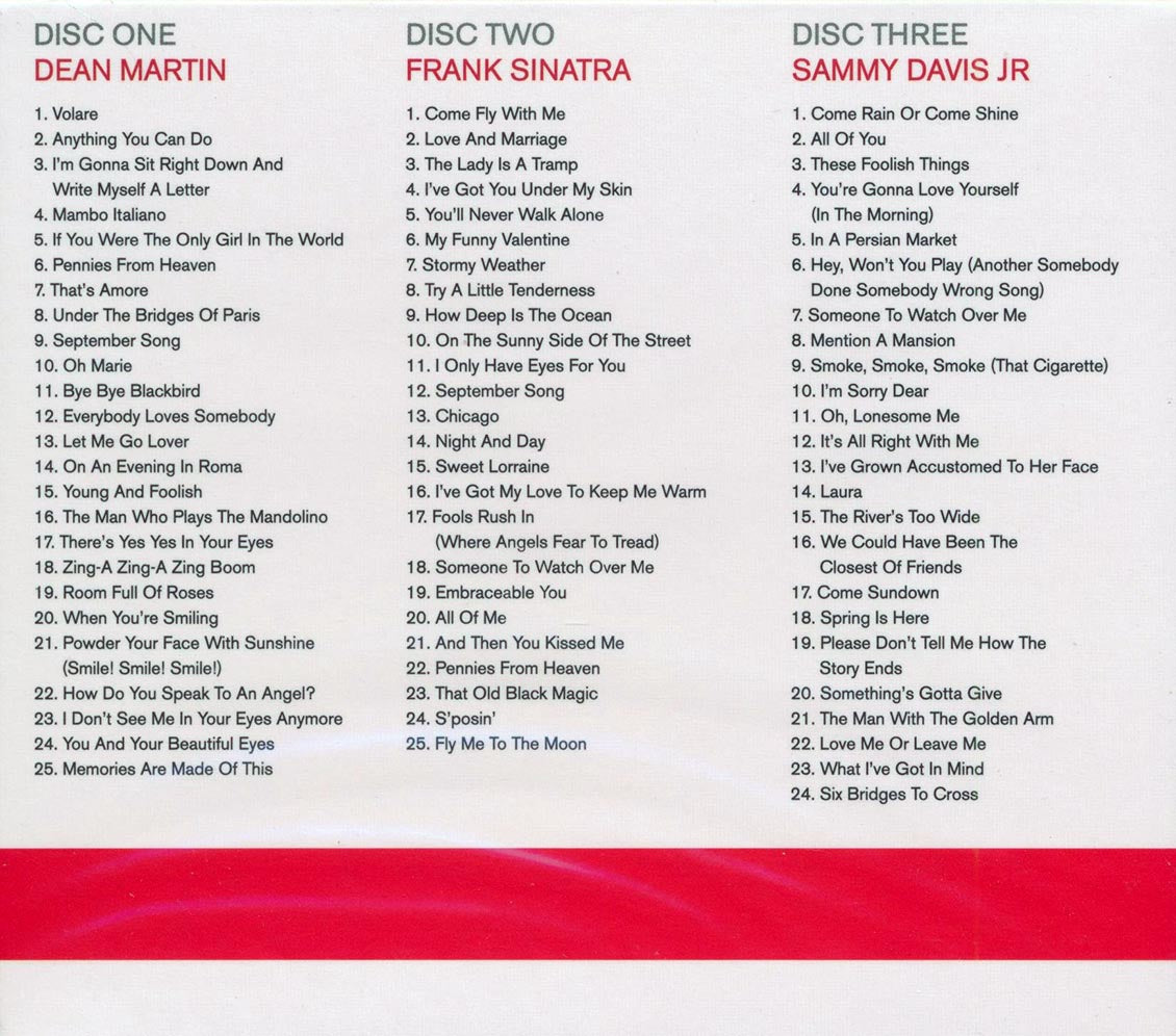 Frank Sinatra, Sammy Davis Jr., Dean Martin - Rat Pack (74 tracks) (3xCD) Music CD