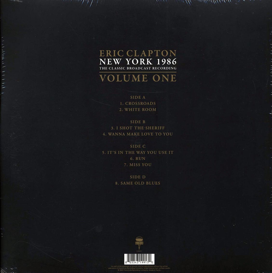 Eric Clapton - New York 1986 Volume 1: The Classic Broadcast Recording (2xLP) Vinyl Record