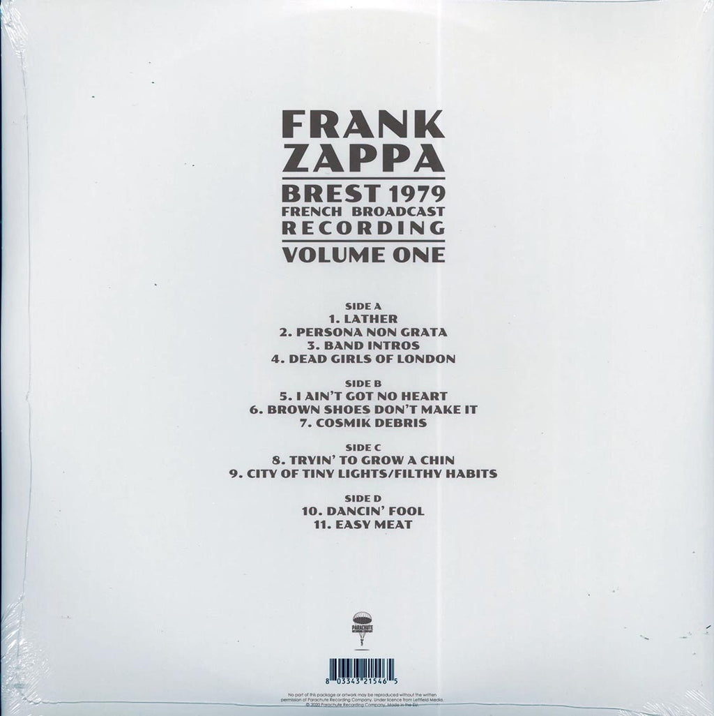 Frank Zappa - Brest 1979 Volume 1: French Broadcast Recording (2xLP) Vinyl Record