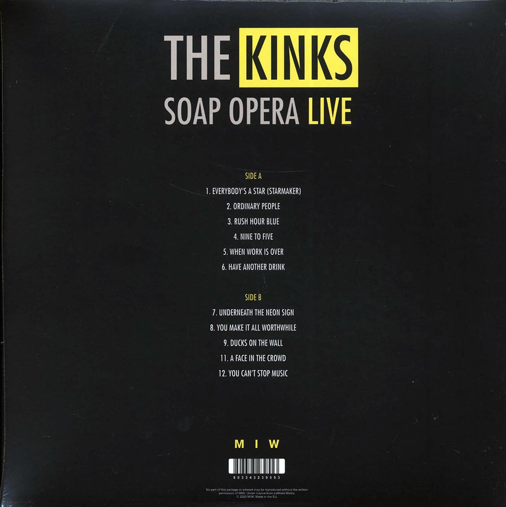 The Kinks - Soap Opera: Live Vinyl Record