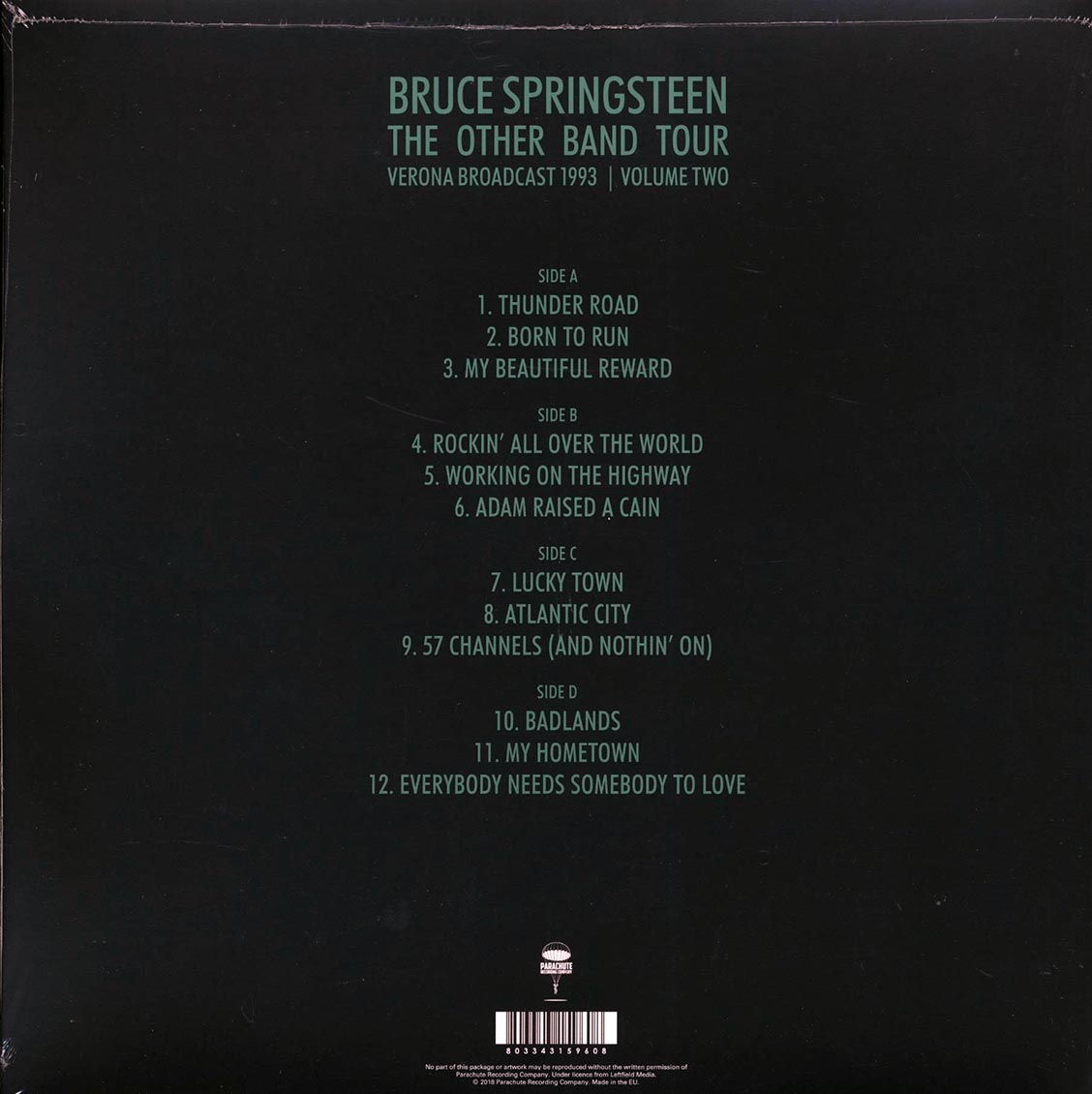 Bruce Springsteen - The Other Band Tour Volume 2: Verona Broadcast 1993 (2xLP) Vinyl Record